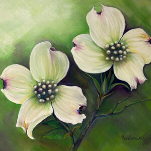 American Dogwood - Oil Painting on Canvas by Carmen Bendersky