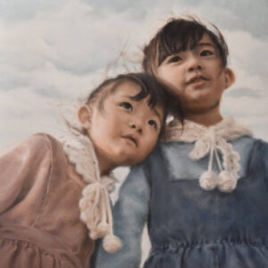 Yoyo and Layla - Oil Painting by Nathalie Godin