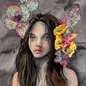Kristin - Watercolor Painting by Crystal James