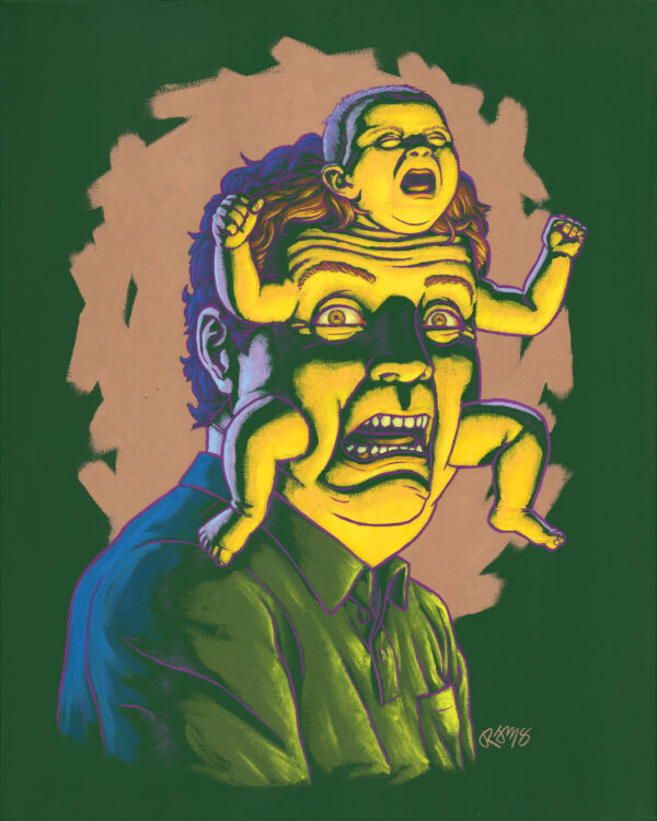 Stop! You're Upsetting Him! - Oil painting by Justin Smith
