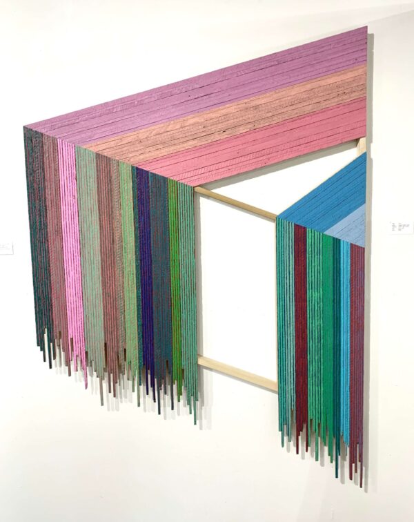 2-24 - Poplar, Lath, Acrylic Artwork by Joshua Leland Yurges