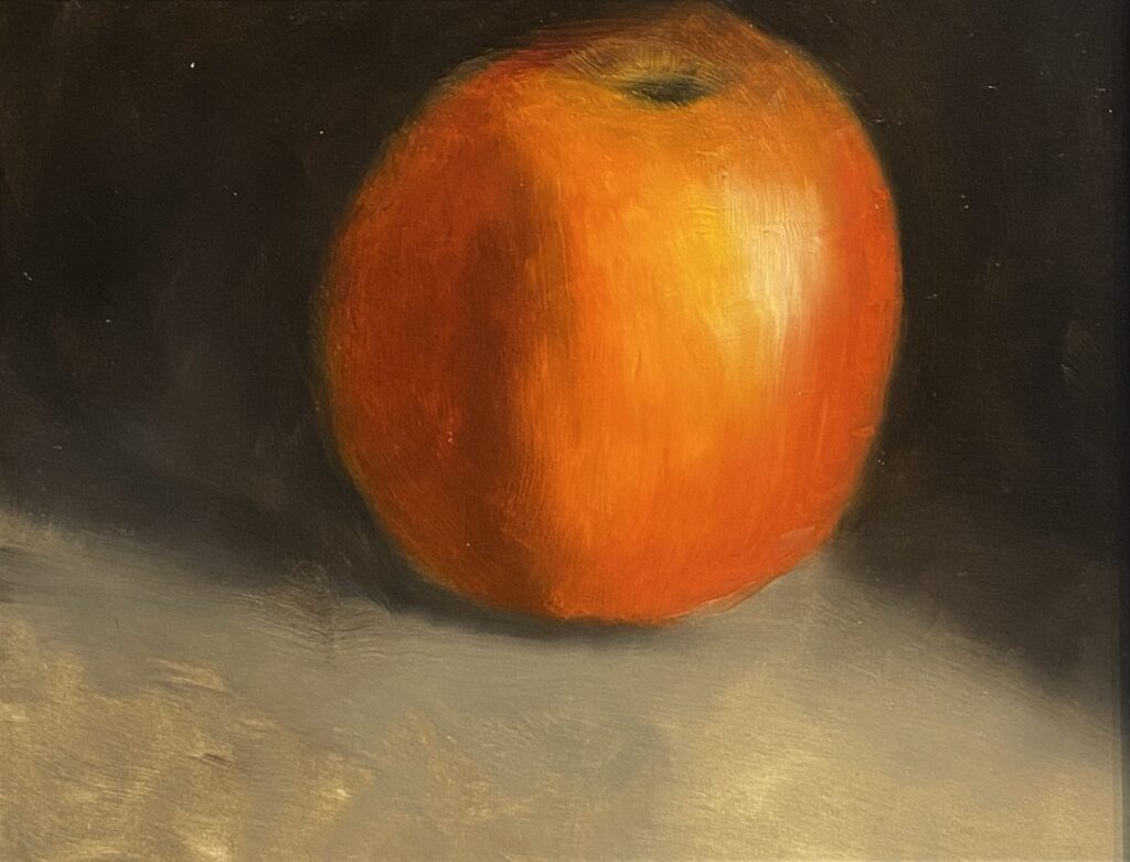 Still Life Apple on Table - by Gregory Pavlot