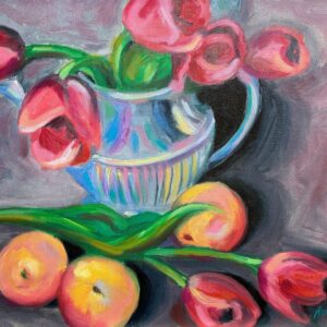 Still Life With Peaches - by Amy Ackley