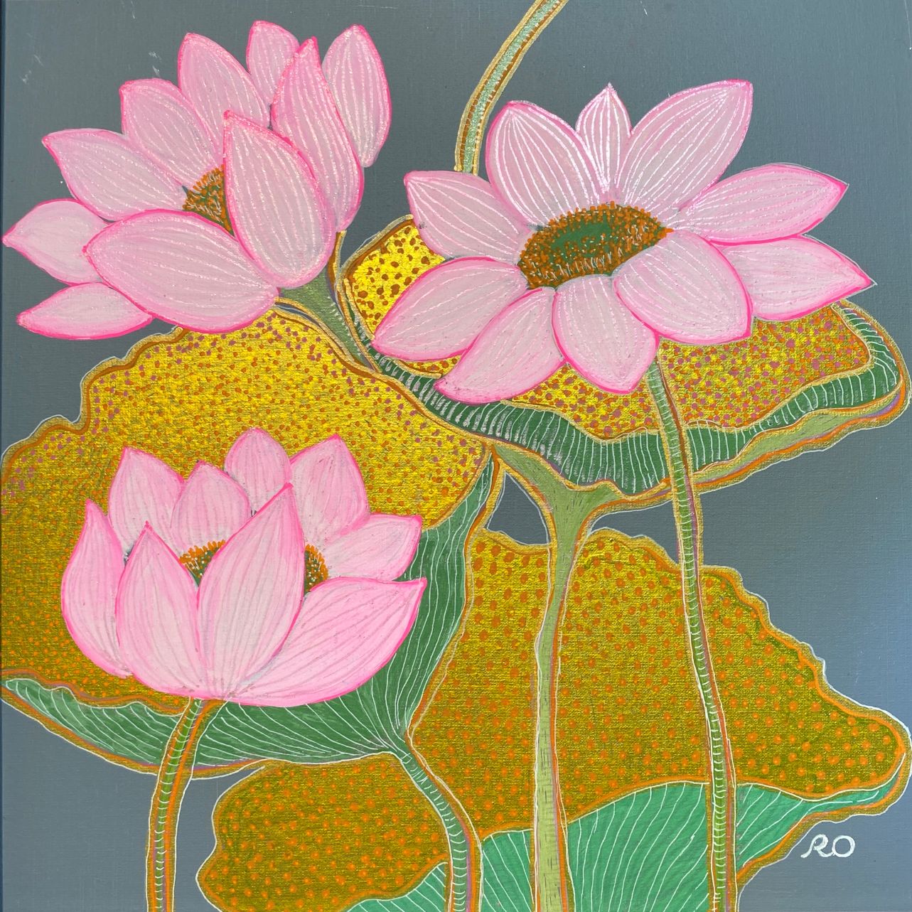 Japanese Lotuses - by Olga Rokhmanyuk