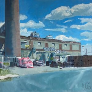 Parking Lot and Construction - by Natalie Gates