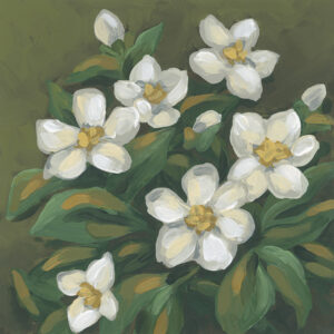 Ivory Blossoms II - by June Erica Vess