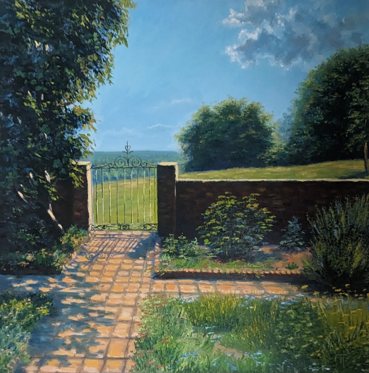English Garden View From Agecroft Hall - by Tatiana Grace